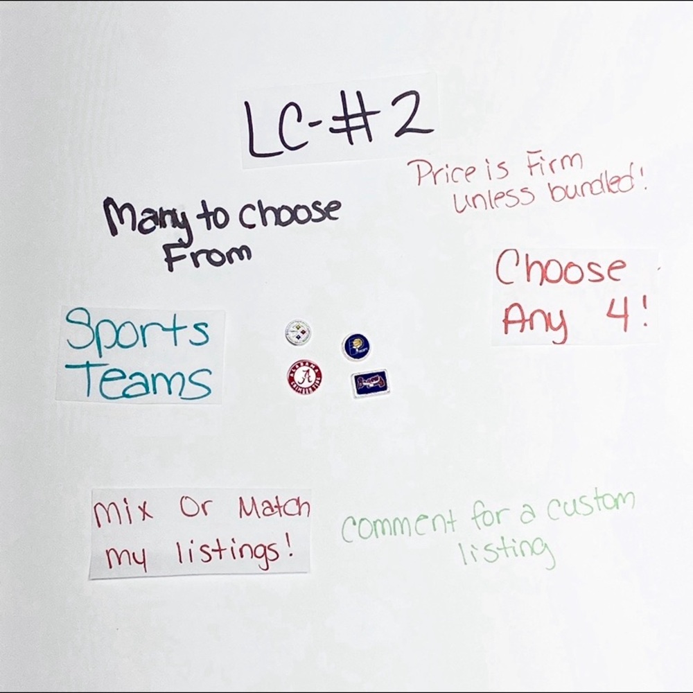 LC-#2 (4X) Team Sports living locket charms